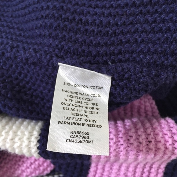 Caslon Waffle Knit Purple Stripe Sweater Jacket S - Picture 3 of 5